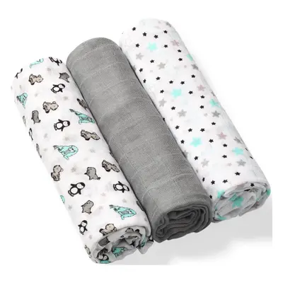 BabyOno Take Care Natural Diapers látkové pleny 70 x 70 cm Gray 3 ks