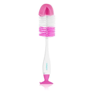 BabyOno Take Care Brush for Bottles and Teats kartáč na čištění 2 v 1 Pink 1 ks