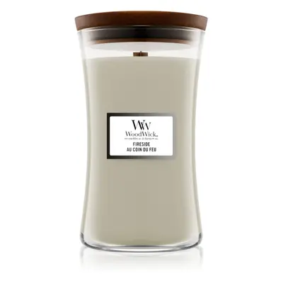 Woodwick Fireside Au Coin Du Feu vonná svíčka s dřevěným knotem 609.5 g