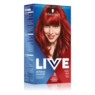 Schwarzkopf LIVE Intense Colour permanentní barva na vlasy odstín 035 Pravá červená 1 ks