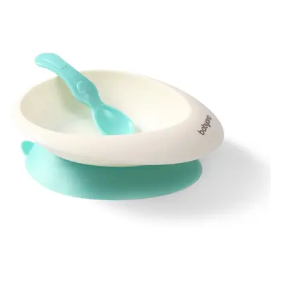 BabyOno Be Active Bowl with a Spoon jídelní sada Mint 6 m+ 1 ks