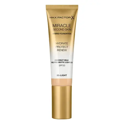 Max Factor Miracle Second Skin hydratační krémový make-up SPF 20 odstín 03 Light 30 ml