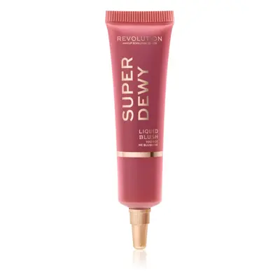 Makeup Revolution Superdewy tekutá tvářenka odstín You Got Me Blushing 15 ml