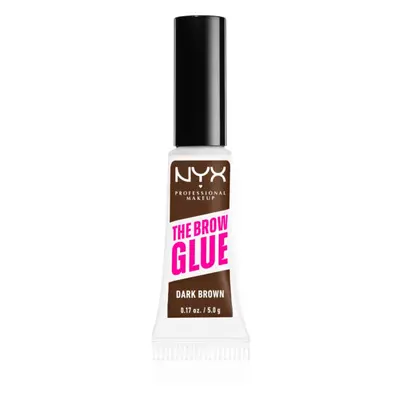 NYX Professional Makeup The Brow Glue gel na obočí odstín 04 Dark Brown 5 g