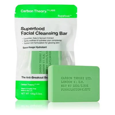 Carbon Theory Facial Cleansing Bar Superfood čisticí mýdlo na obličej Green 100 g