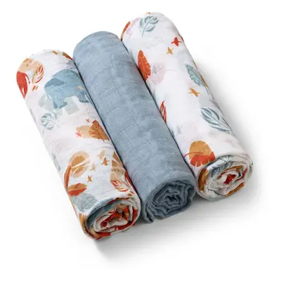 BabyOno Take Care Muslin Diapers látkové pleny Blue 3 ks