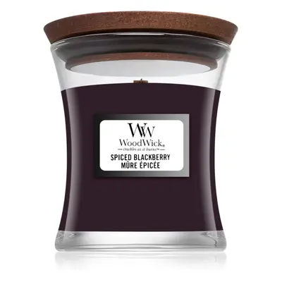 Woodwick Spiced Blackberry vonná svíčka s dřevěným knotem 85 g