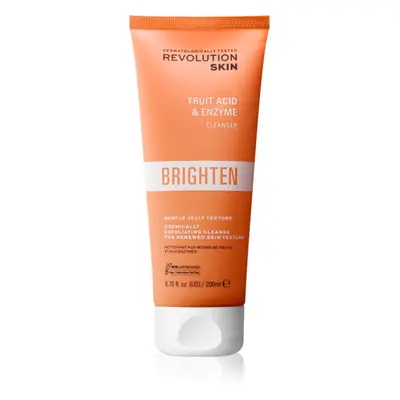 Revolution Skincare Brighten Fruit Acid & Enzyme rozjasňující čisticí gel s AHA kyselinami 200 m