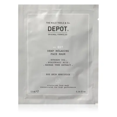 Depot No. 807 Deep Relaxing Face Mask zklidňující a hydratační maska pro muže 12x13 ml