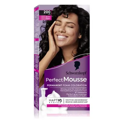 Schwarzkopf Perfect Mousse permanentní barva na vlasy odstín 200 Černý 1 ks