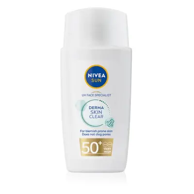 NIVEA SUN Derma Skin Clear pleťový krém na opalování pro pleť s nedokonalostmi SPF 50+ 40 ml