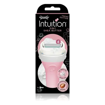 Wilkinson Sword Intuition 2in1 Shea Butter dámský holicí strojek + náhradní hlavice 1 ks