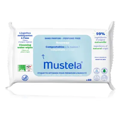 Mustela Compostable at Home Cleansing Wipes Perfume Free čisticí ubrousky bez parfemace pro děti