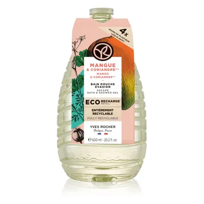 Yves Rocher Bain de Nature sprchový gel náhradní náplň Mango & Coriander 600 ml