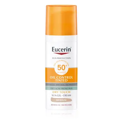 Eucerin Sun Oil Control Tinted krémový gel na opalování SPF 50+ odstín Medium 50 ml