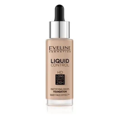 Eveline Cosmetics Liquid Control tekutý make-up s pipetou odstín 035 Natural Beige 32 ml