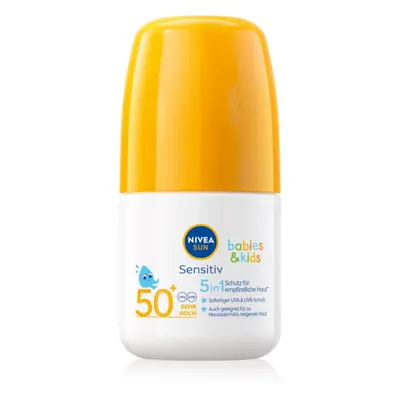 NIVEA SUN Sensitiv dětské mléko na opalování roll-on SPF 50+ 50 ml