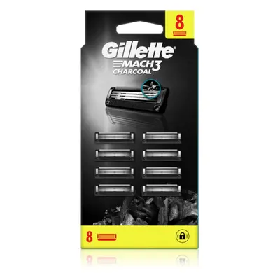 Gillette Mach3 Charcoal náhradní břity 8 ks