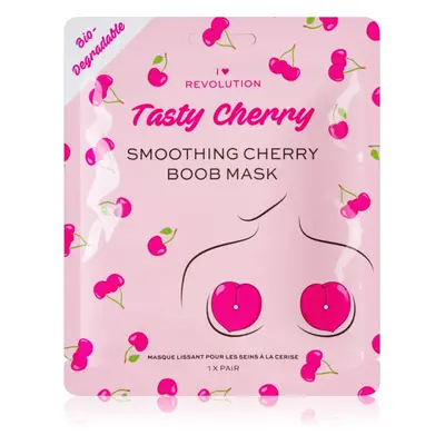 I Heart Revolution Tasty Cherry intenzivní hydrogelová maska pro zpevnění dekoltu 2 ks