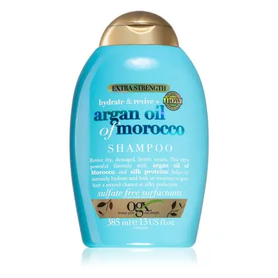 OGX Argan Oil Of Morocco Extra Strenght obnovující šampon pro velmi poškozené křehké vlasy 385 m