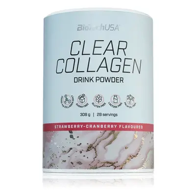 BioTechUSA Clear Collagen prášek na přípravu nápoje s kolagenem příchuť Strawberry & Cranberry 3