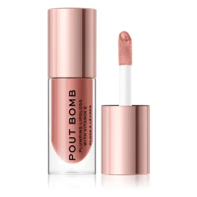 Makeup Revolution Pout Bomb lesk na rty pro větší objem s vysokým leskem odstín Doll 4.6 ml