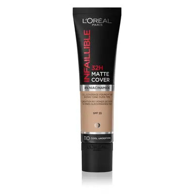 L’Oréal Paris Infallible 32H Matte Cover dlouhotrvající matující make-up SPF 25 odstín 110 (Cool