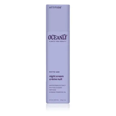 Attitude Oceanly Night Cream noční krém proti projevům stárnutí pleti s peptidy 30 g