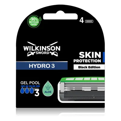 Wilkinson Sword Hydro3 Skin Protection Black Edition náhradní hlavice 4 ks