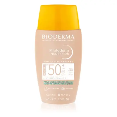 Bioderma Photoderm Nude Touch minerální opalovací fluid na obličej SPF 50+ odstín Very light 40 