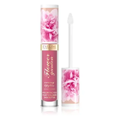 Eveline Cosmetics Flower Garden krémový lesk na rty s kyselinou hyaluronovou odstín 03 Magnolia 