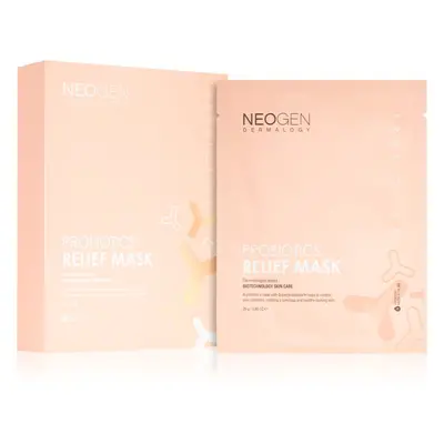 Neogen Dermalogy Probiotics Relief Mask zklidňující plátýnková maska s probiotiky 5 ks