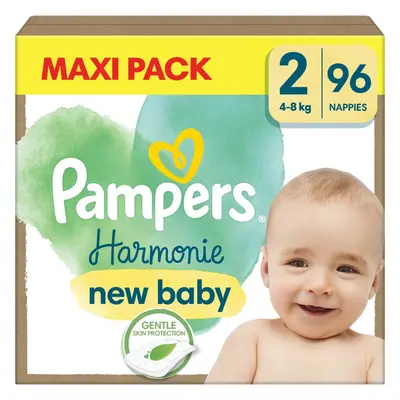 Pampers Harmonie Size 2 jednorázové pleny 4-8 kg 96 ks