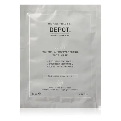 Depot No. 806 Toning & Revitalizing Face Mask revitalizační pleťová maska pro muže 12x13 ml