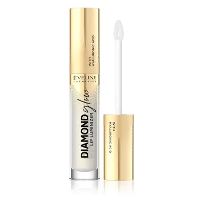 Eveline Cosmetics Diamond Glow třpytivý lesk na rty s kyselinou hyaluronovou odstín 07 Golden Du