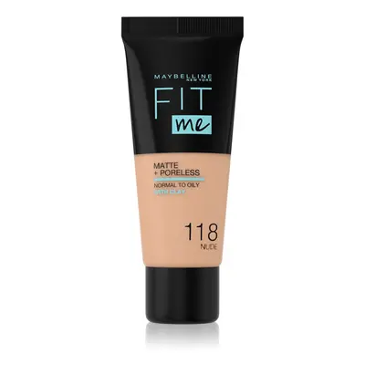 MAYBELLINE NEW YORK Fit Me! Matte+Poreless matující make-up pro normální a mastnou pleť odstín 1