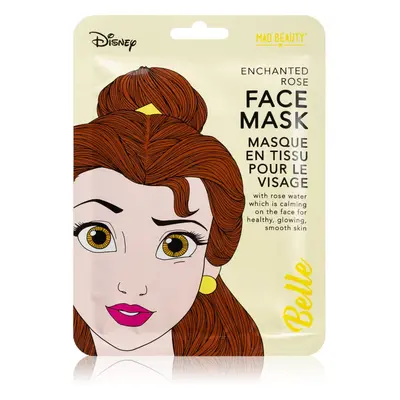 Mad Beauty Disney Princess Belle zklidňující plátýnková maska s výtažkem ze šípkové růže 25 ml