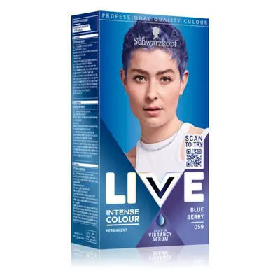 Schwarzkopf LIVE Intense Colour permanentní barva na vlasy odstín 059 Borůvka 1 ks