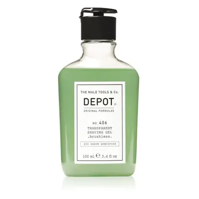 Depot No. 406 Transparent Shaving Gel gel na holení brushless 100 ml