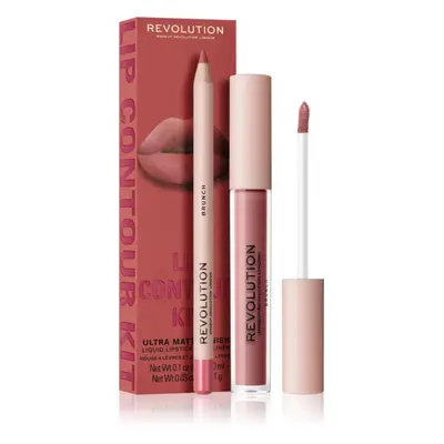 Makeup Revolution Lip Contour Kit sada na rty odstín Brunch