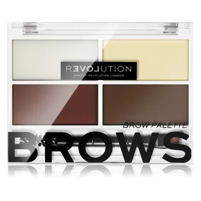 Revolution Relove Colour Cult paleta pro líčení obočí odstín Dark 3,2 g