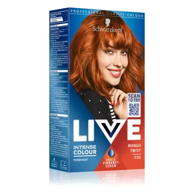 Schwarzkopf LIVE Intense Colour permanentní barva na vlasy odstín 030 Mangový twist 1 ks