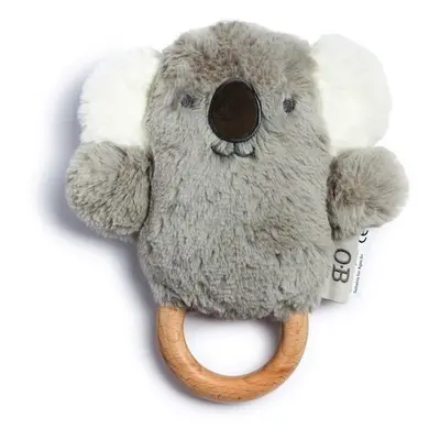 O.B Designs Bunny Soft Rattle Toy plyšová hračka s chrastítkem Grey 3m+ 1 ks