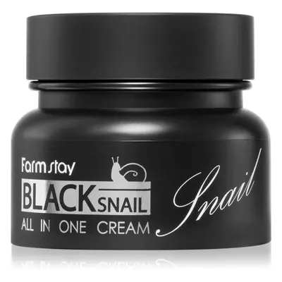 Farmstay Black Snail All-In One výživný pleťový krém s hlemýždím extraktem 100 ml