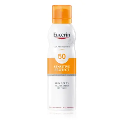 Eucerin Sun Sensitive Protect transparentní sprej na opalování pro citlivou pokožku SPF 50+ 200 