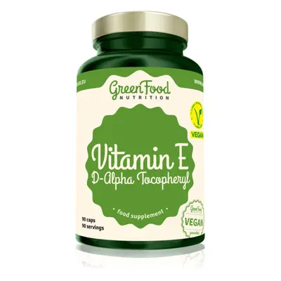 GreenFood Nutrition Vitamin E D-Alpha Tocopheryl kapsle s vitamínem E 90 cps