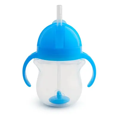 Munchkin Click Lock™ Tip & Sip hrnek s brčkem se závažím Blue 6 m+ 207 ml