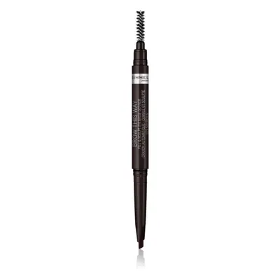 Rimmel Brow This Way tužka na obočí s kartáčkem 2 v 1 odstín 004 Soft Black 0,25 g