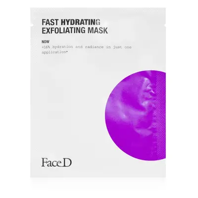 Face D Fast Hydrating exfoliační plátýnková maska 17 ml