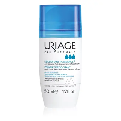 Uriage Hygiène Power3 Deodorant deodorant roll-on proti bílým a žlutým skvrnám 50 ml